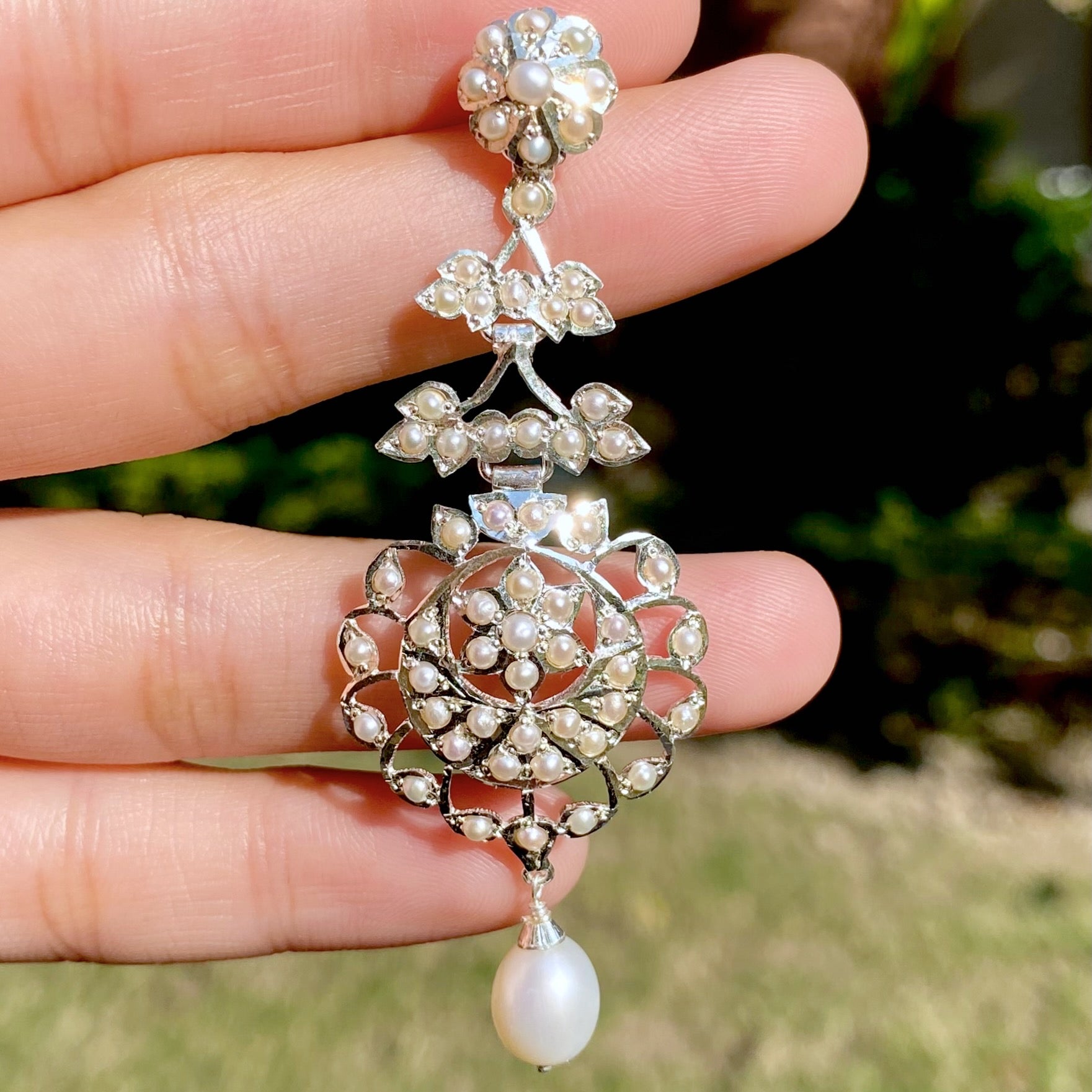 latest designs in silver earrings