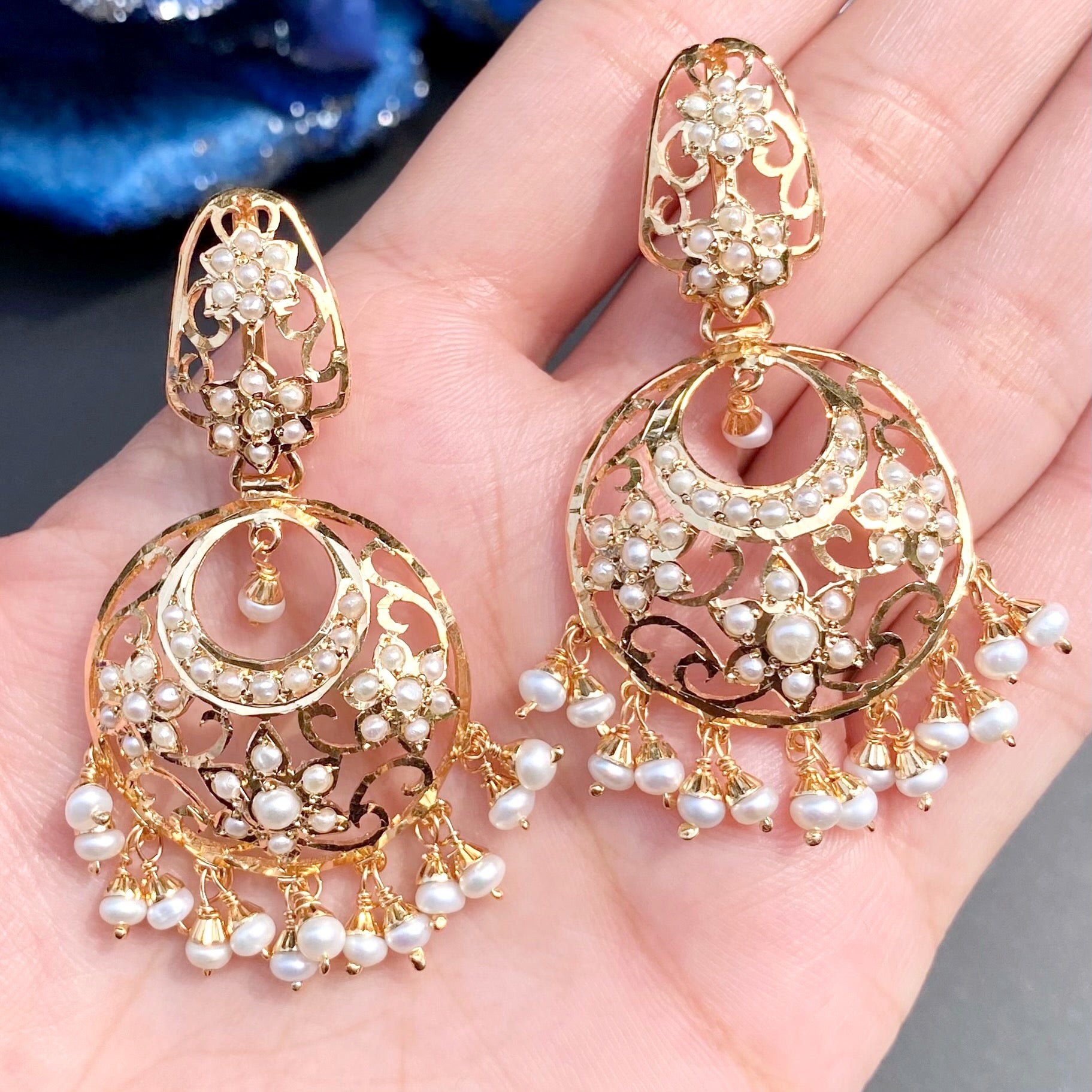 Indo Western Pearl Jewellery | Freshwater Pearls Set | Gold Plated NS 469