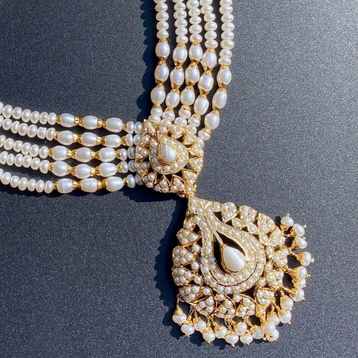 pearl jewelry made in sterling silver with gold plating