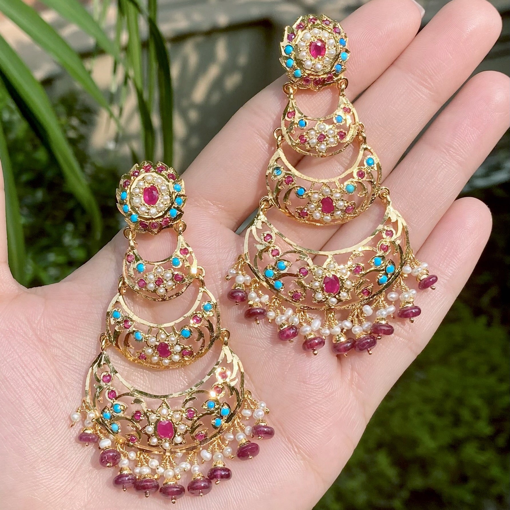 Buy Ethnic Tribal Old 22 K Gold Earrings Long Dangle Jewellery Free  Shipping Online in India - Etsy