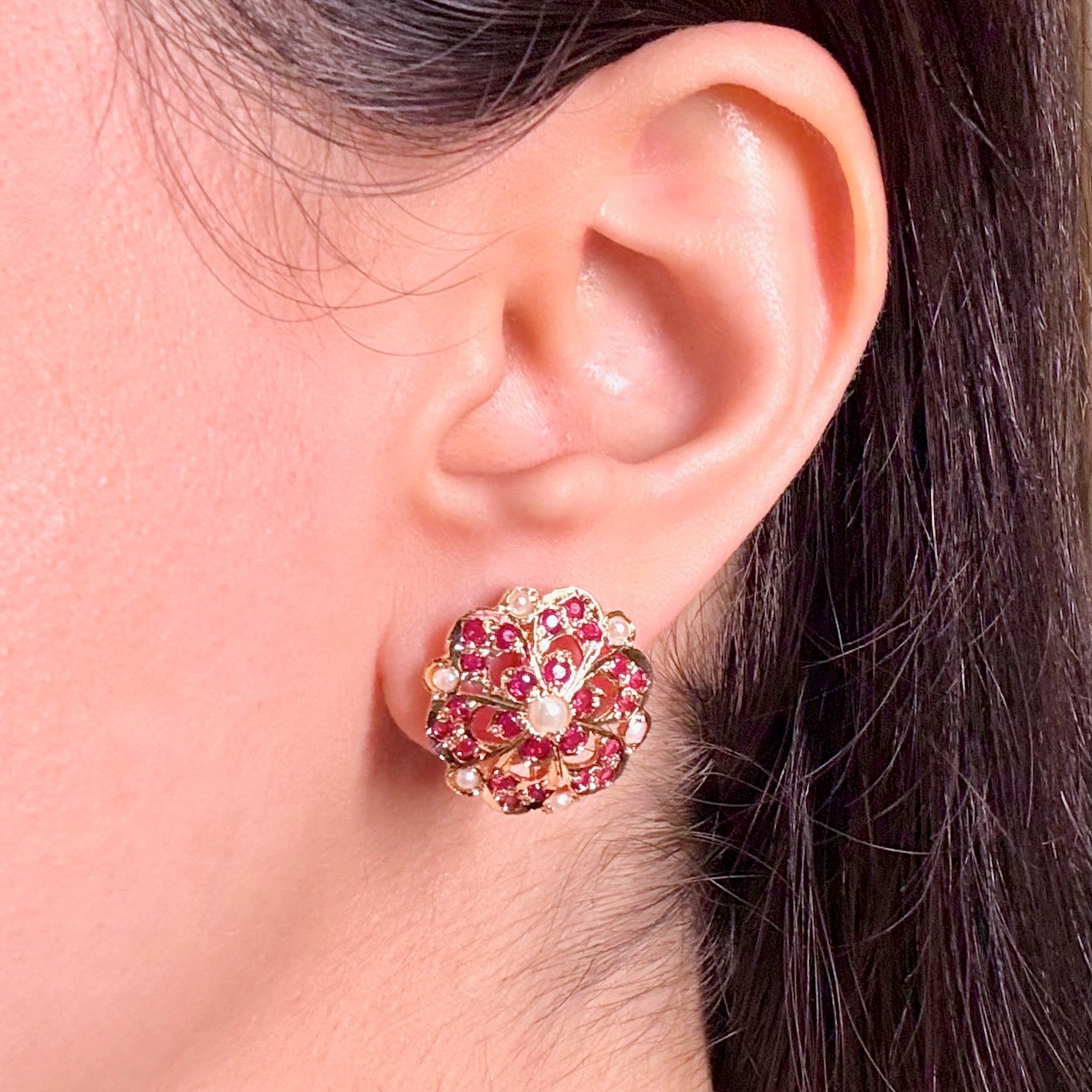 Gold Plated Jadau Tops | Premium Artificial Jewelry BER 080