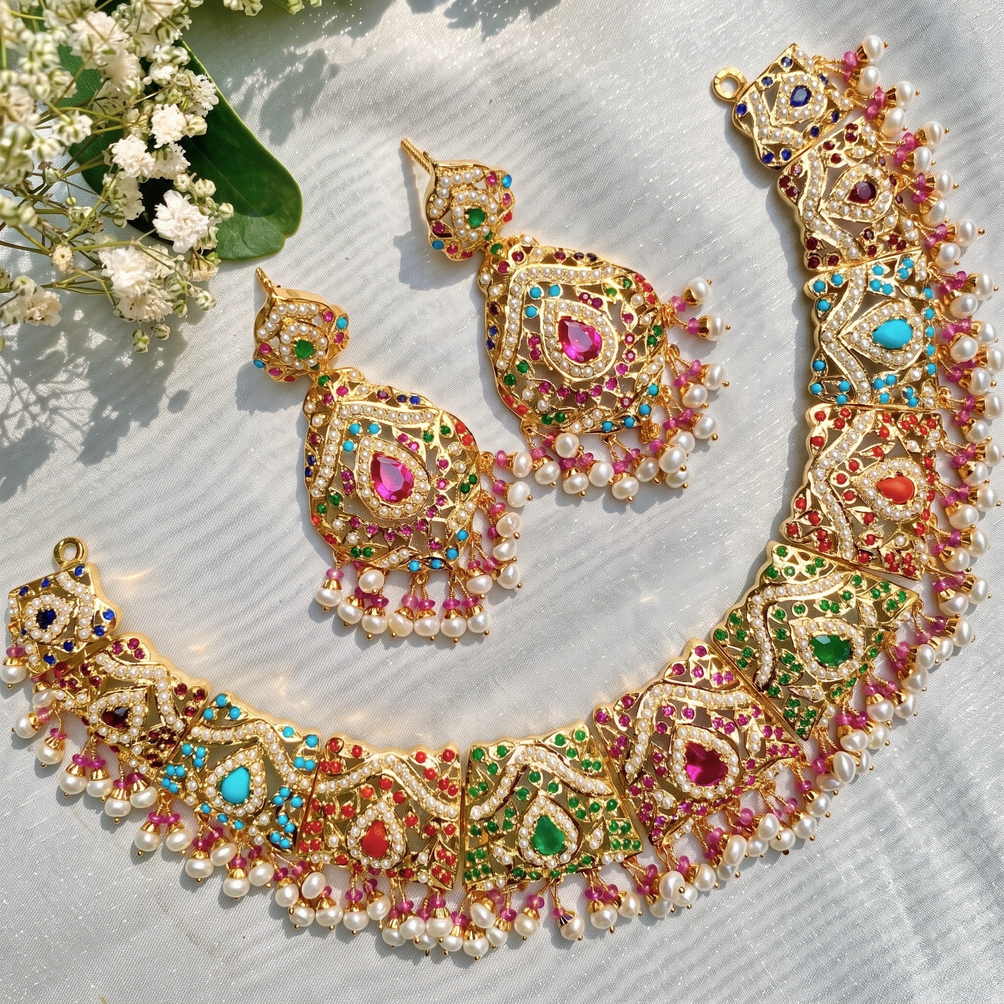 bridal navratna set
