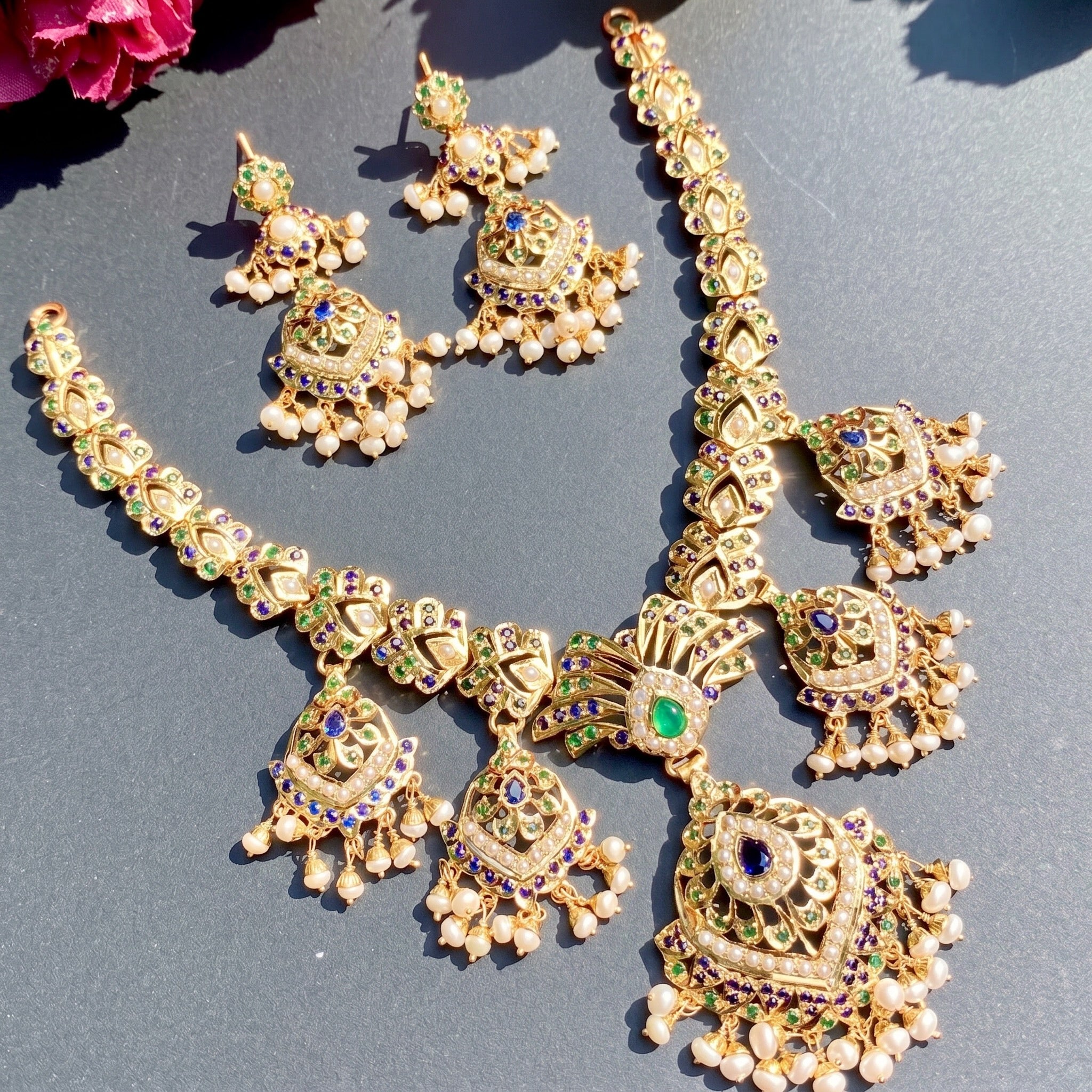 gold plated jadau sets in hyderabad