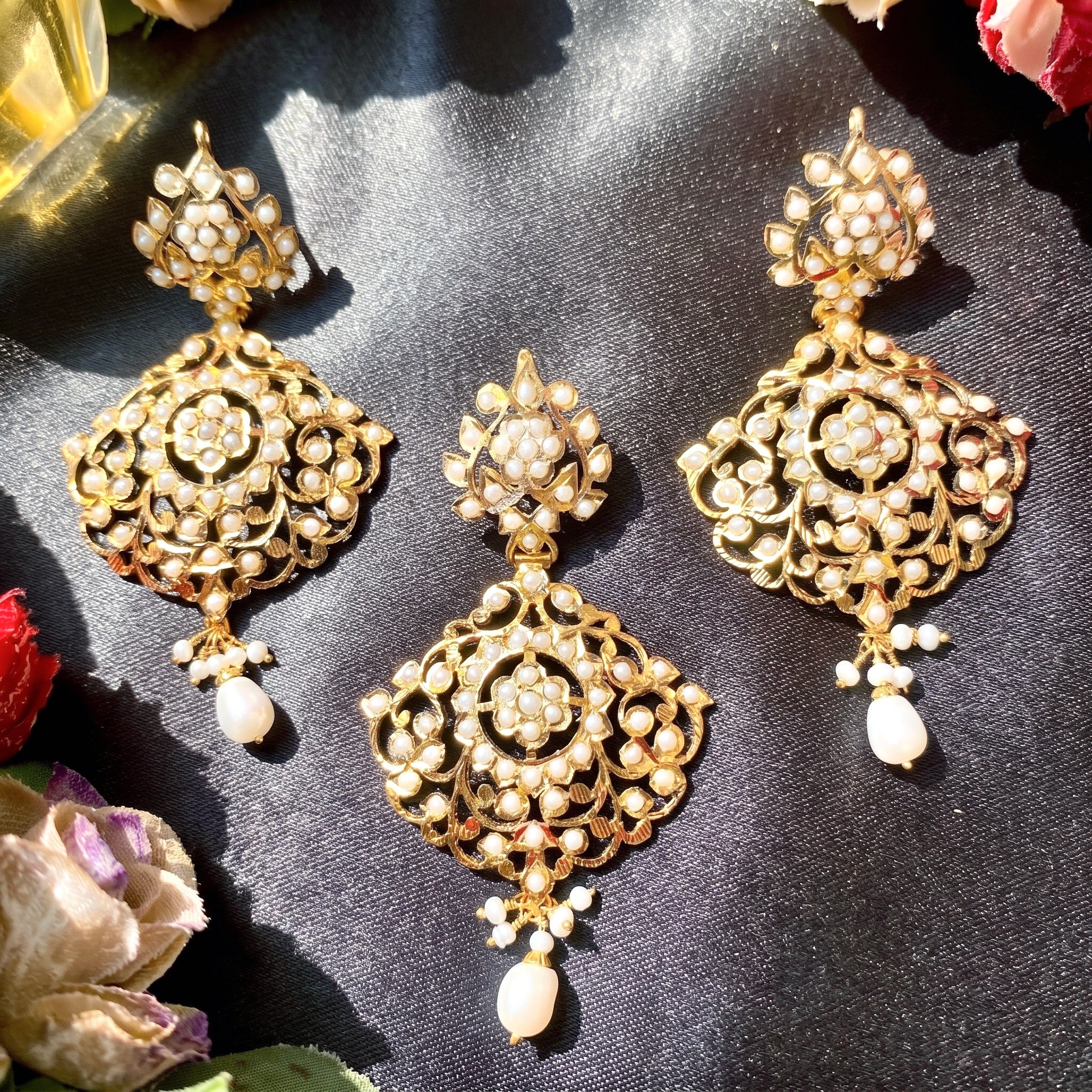 pearl pendant set pakistani