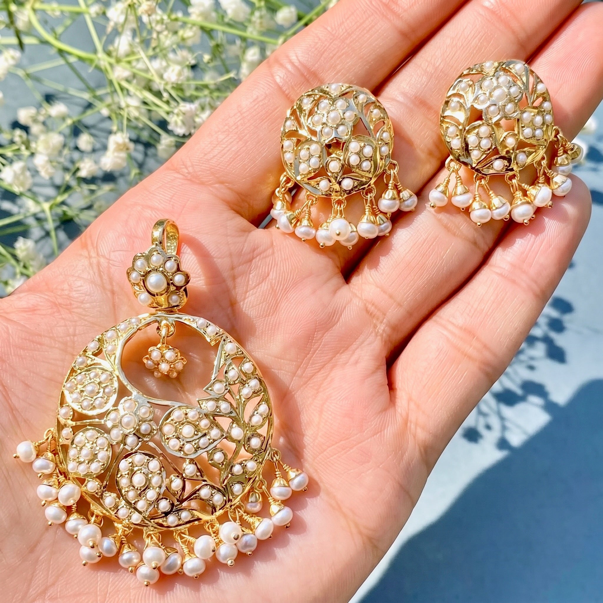 pearl pendant set under 20000