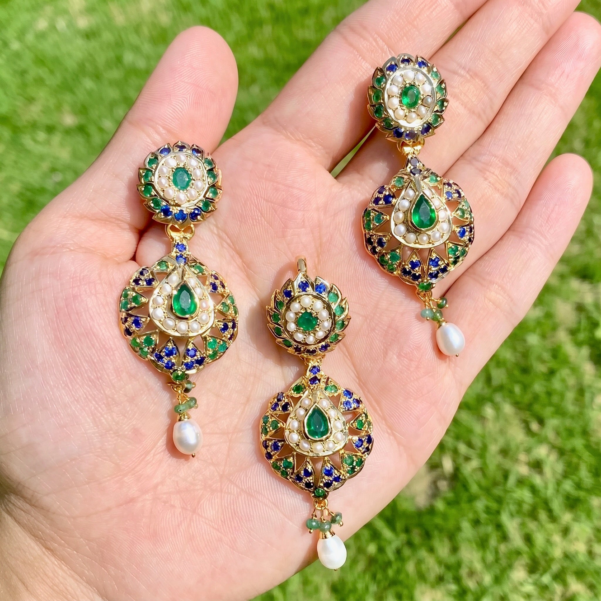 gold plated locket set