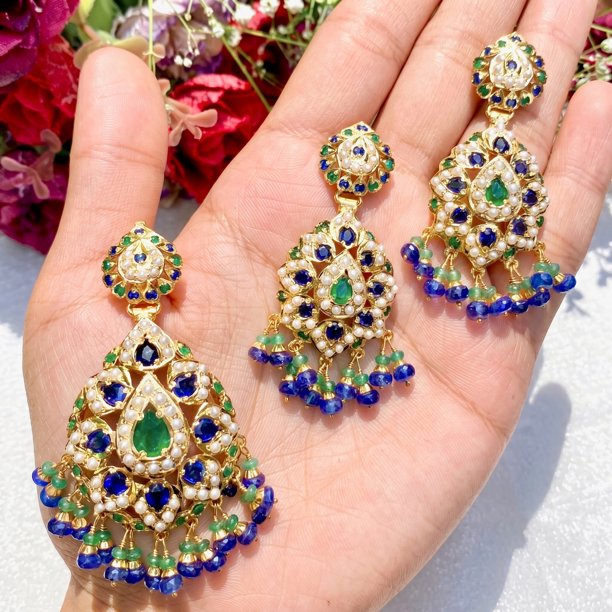 pakistani mughal jadau pendant set