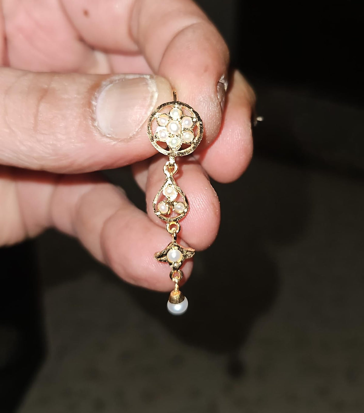 Pearl Floral Drop Earrings ER 776