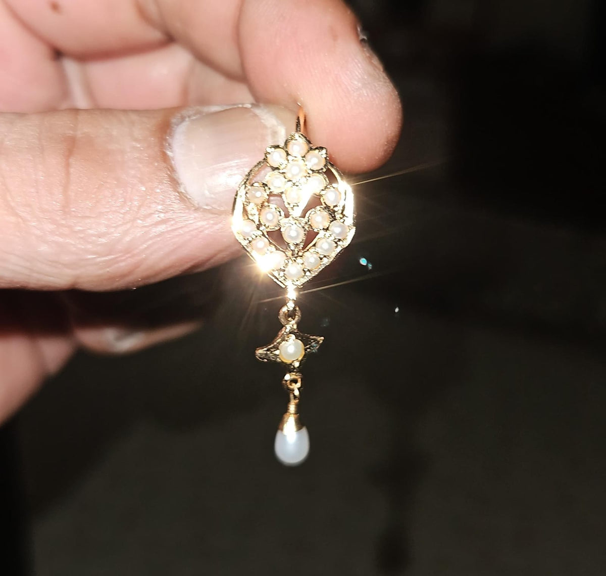 Fish hook Style Cute Pearl Earrings Earrings ER 782