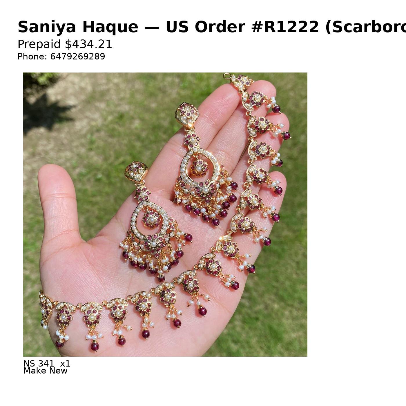 US Order #R1222