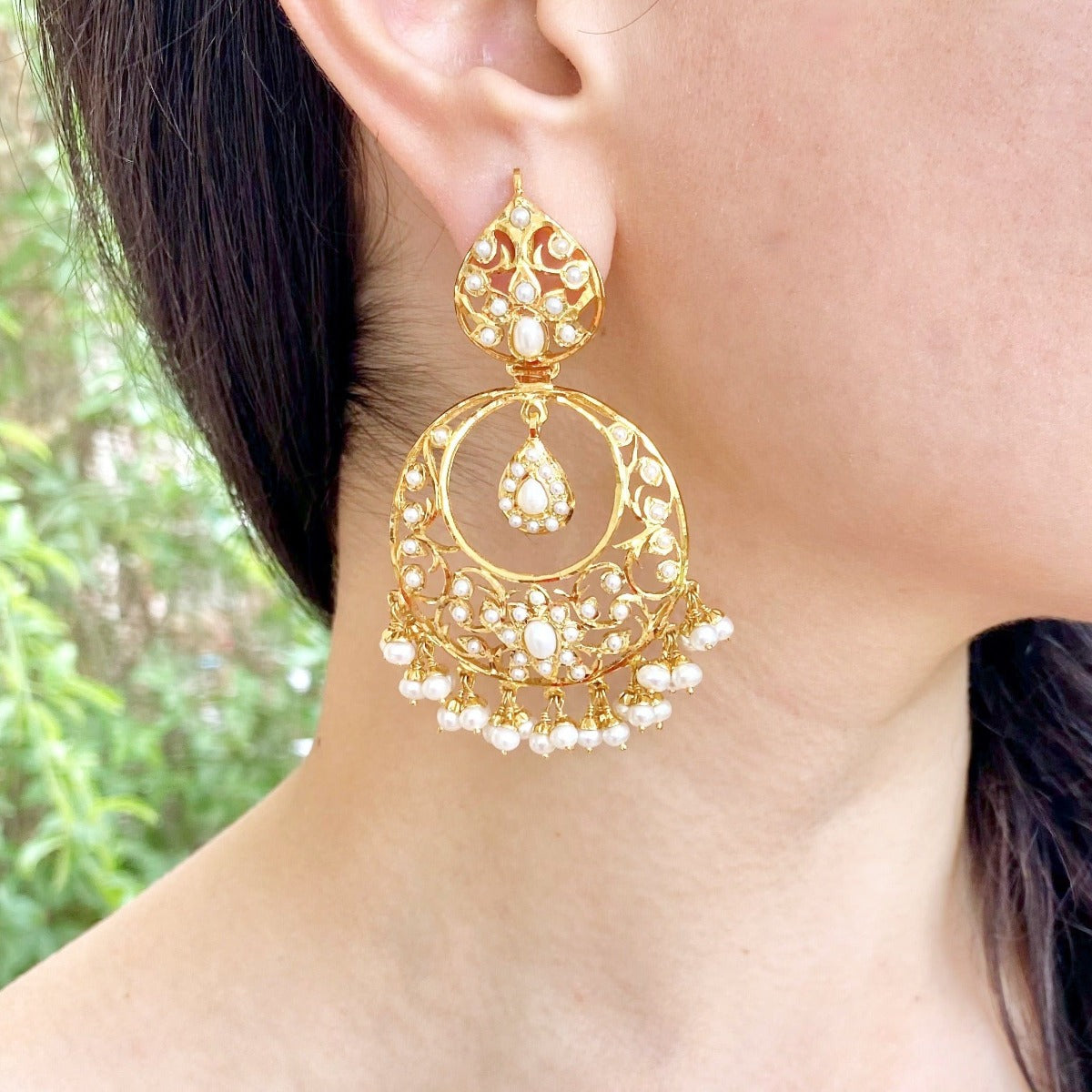pearl chandbali earrings under 10000