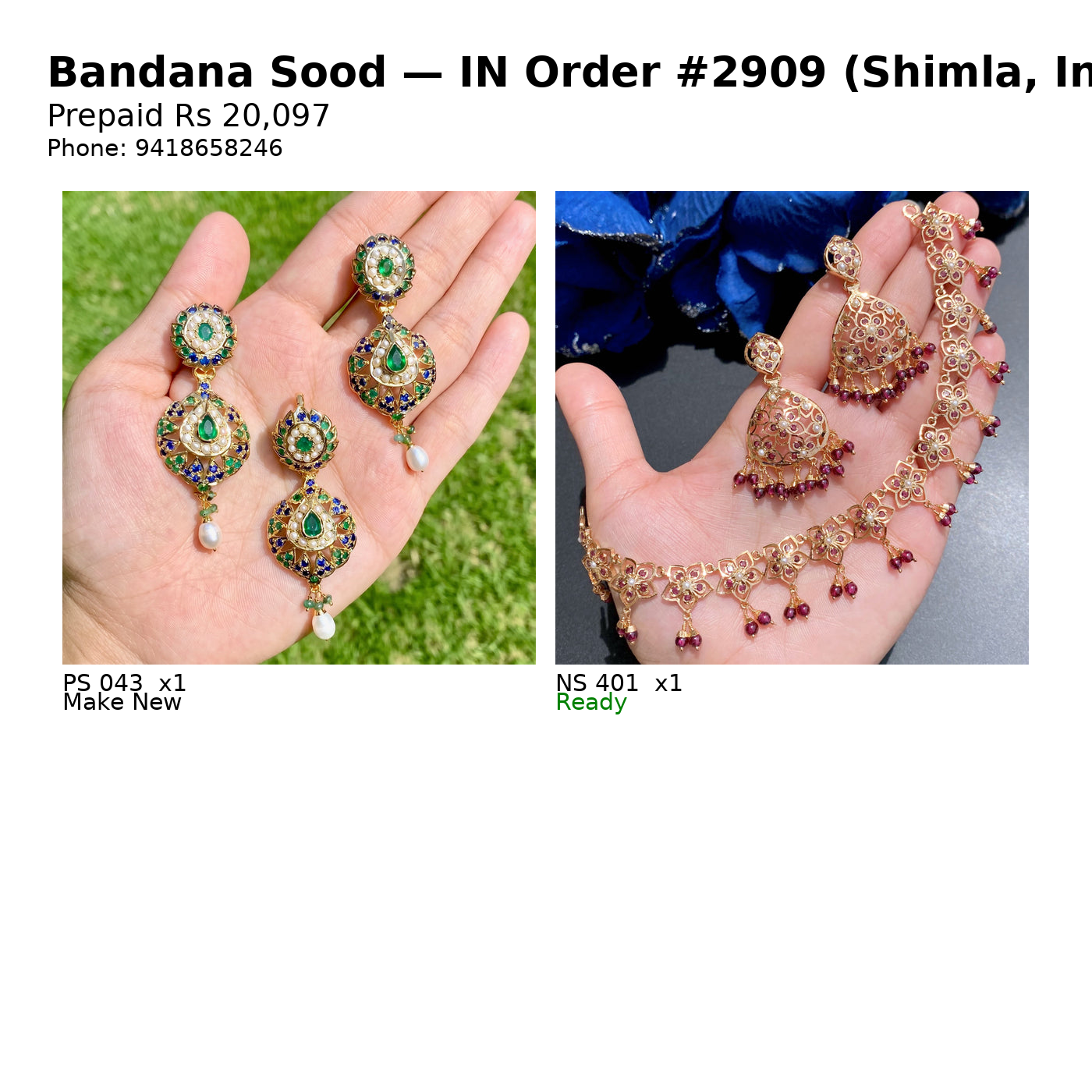 IN Order #2909