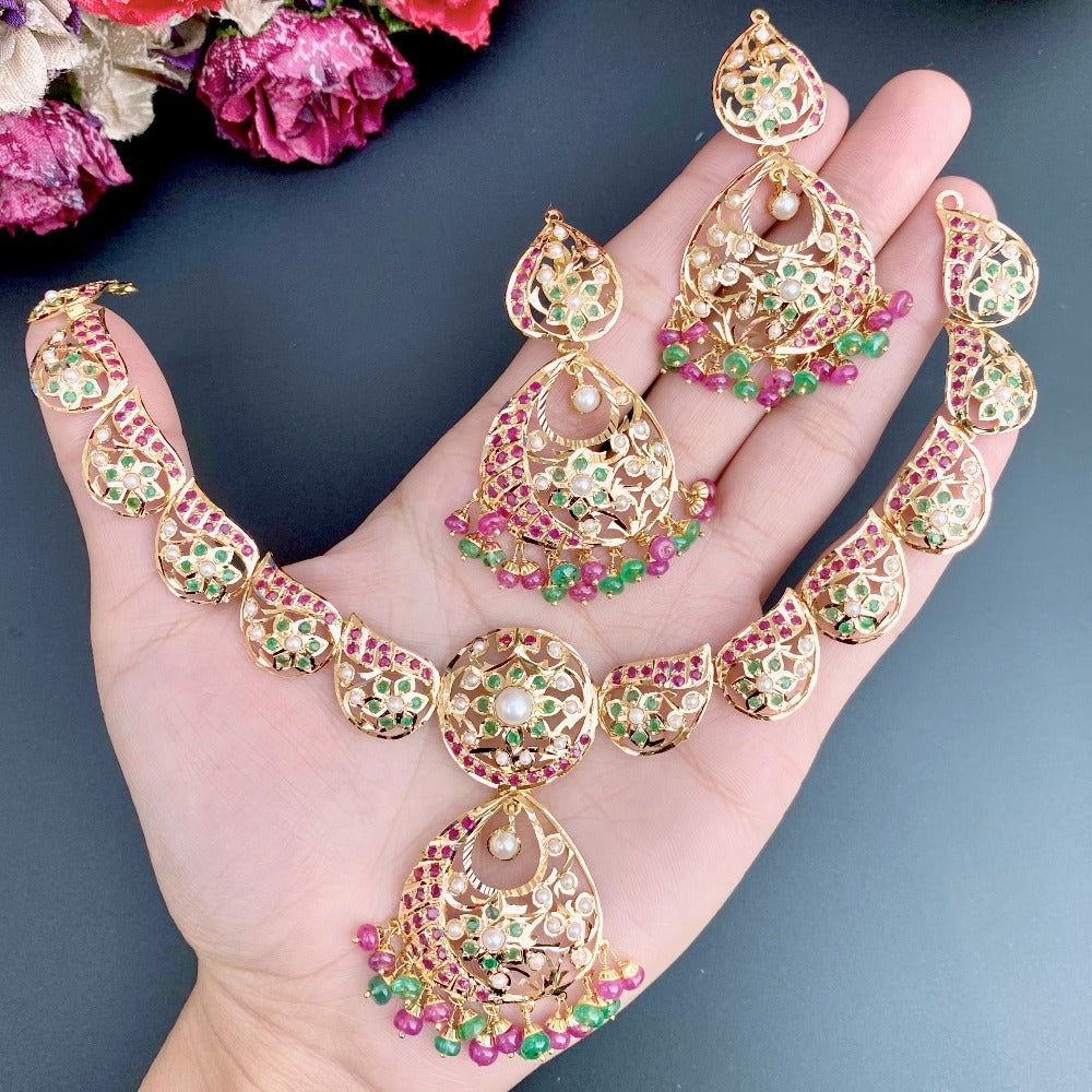 amritsari jadau set gold
