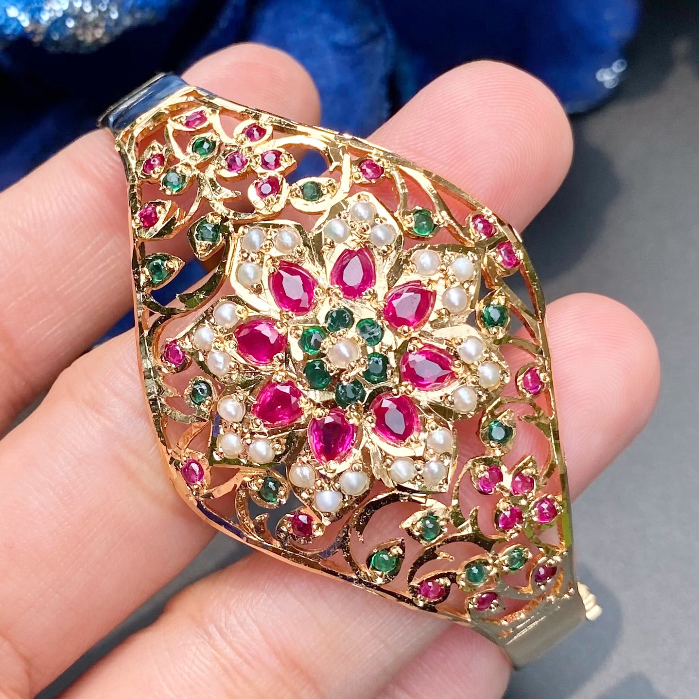 Jadau Bracelet For Women | Antique Design | Exquisite Gold Plated Jewelry