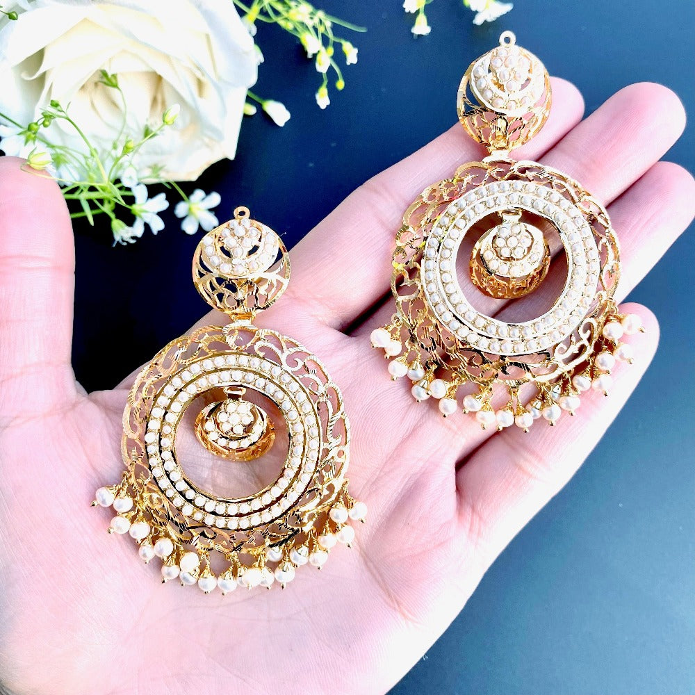 big pearl chandbali gold