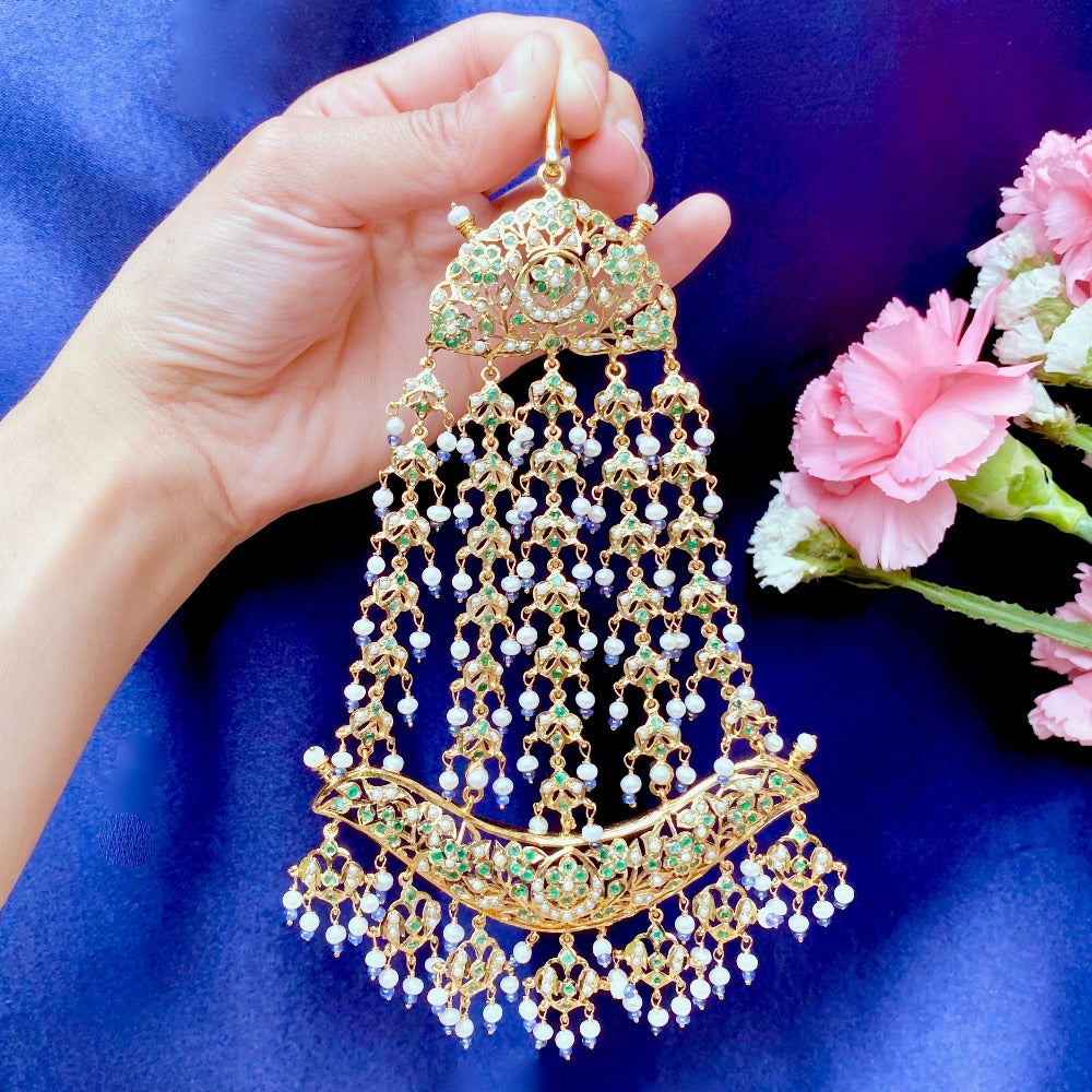 Gold-Plated Bridal Jhoomer | Heritage Indian Jewellery JHR 005