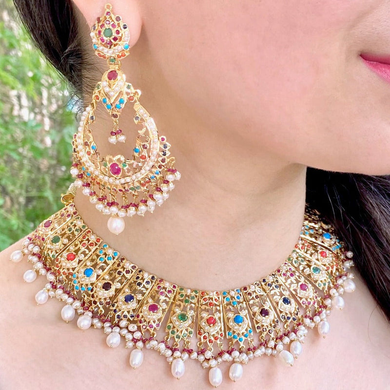Rani Set Gold Rani Haar Sets | Pearl Rani Haar Set | 22k Gold Jewellery