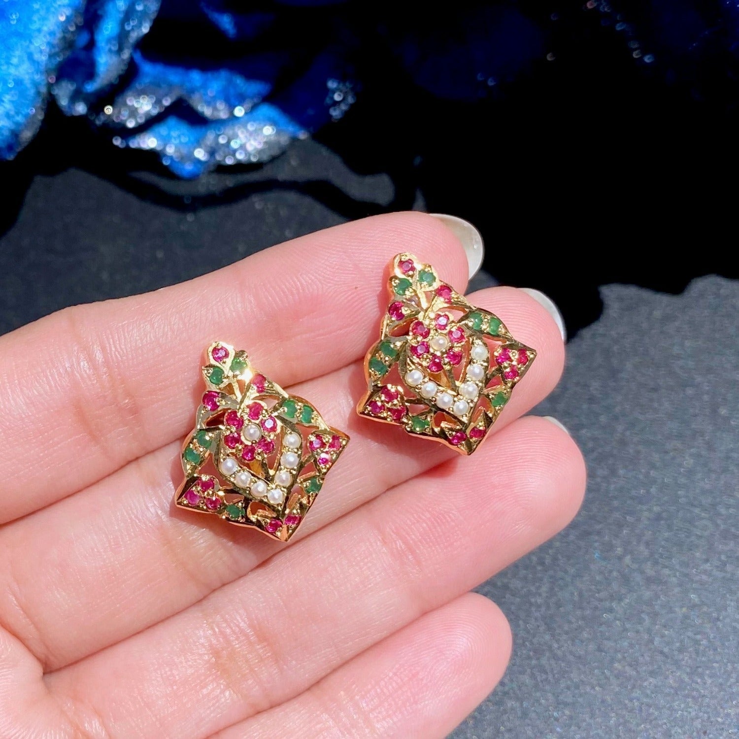 gold plated minimalist studs