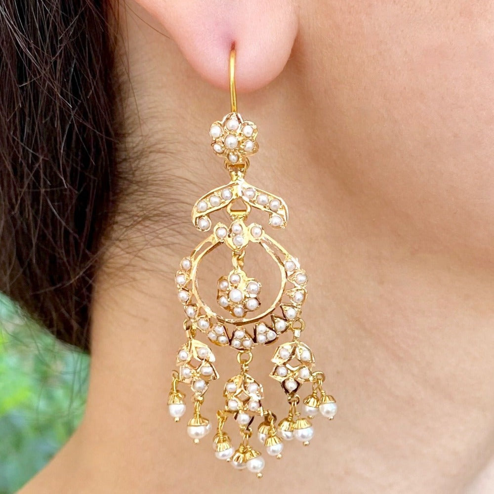 chandbali danglers in 22k gold