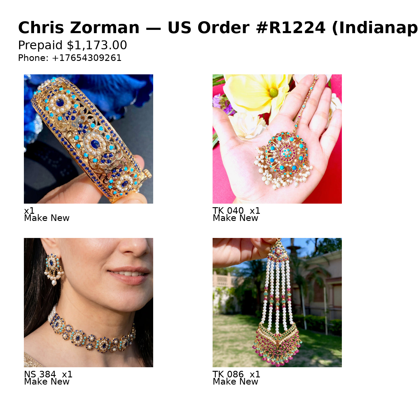 US Order #R1224