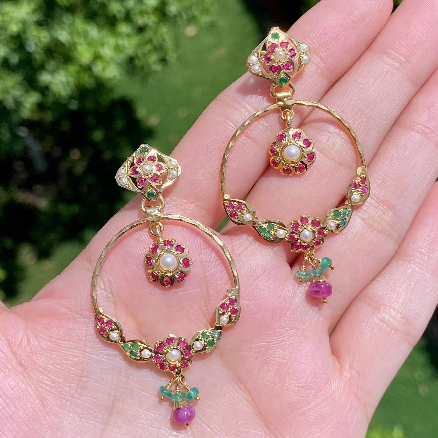 Delicate Chandbali Earrings For Girls | Gold Plated Sterling Silver