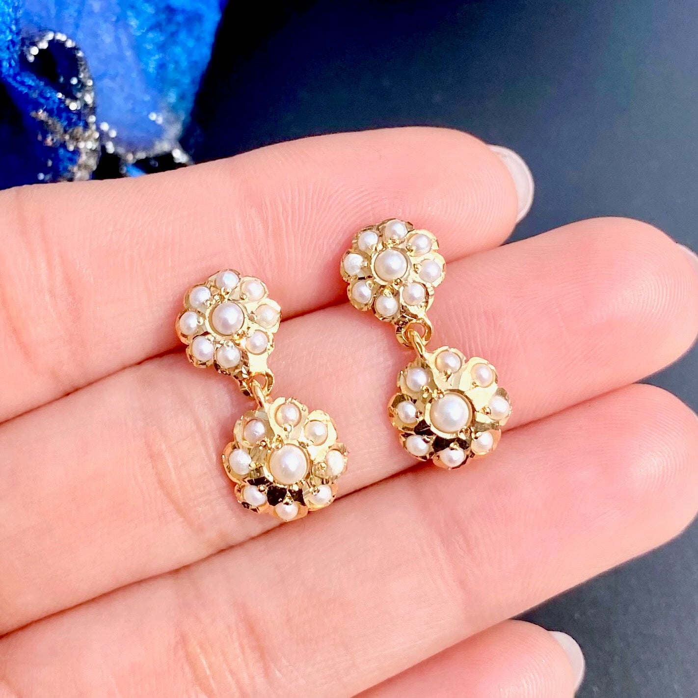 delicate pearl earrings for girls