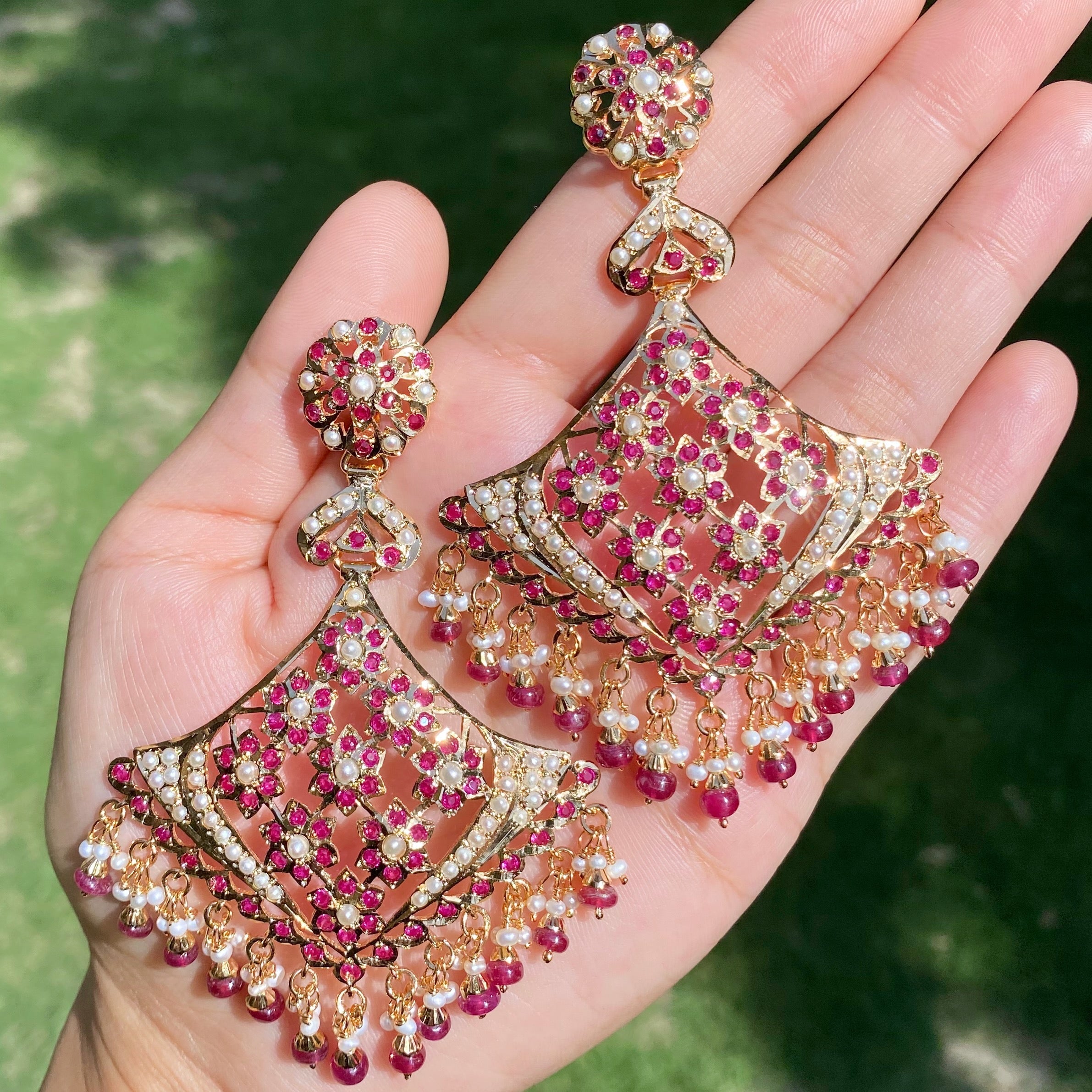 big ruby earrings in jarau