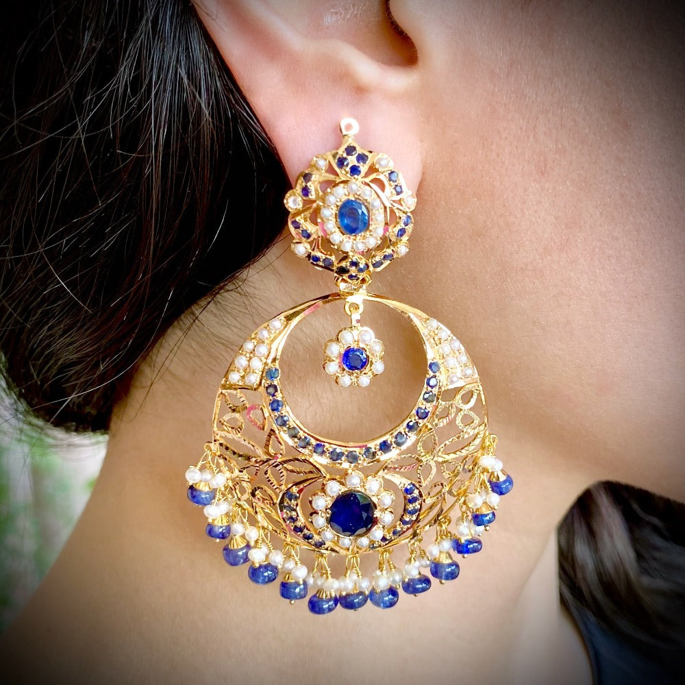 gold chandbalis for women