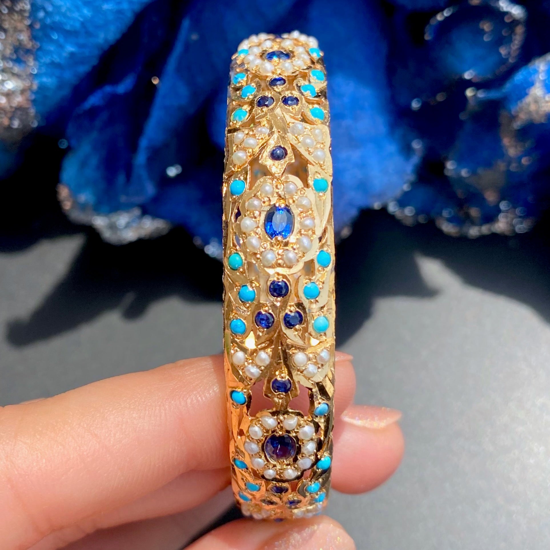 Openable Jadau Bracelet for Women | Hyderabadi Bangles on 925 Silver