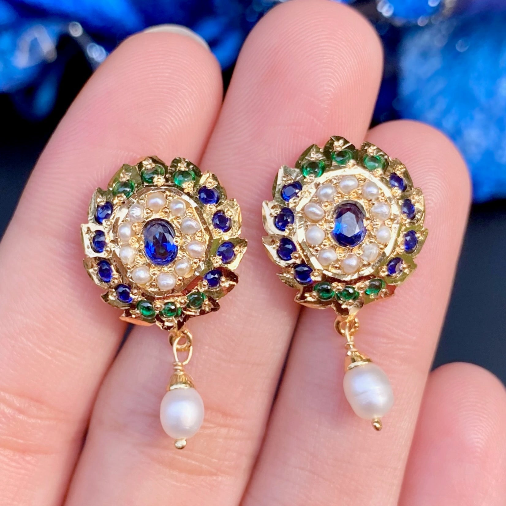 gold plated stud earrings silver
