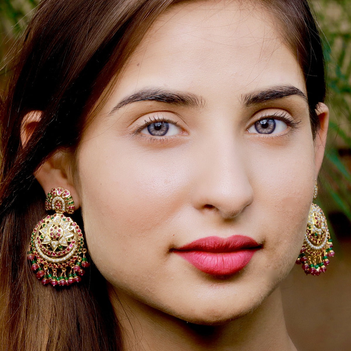 gold polished earrings designs