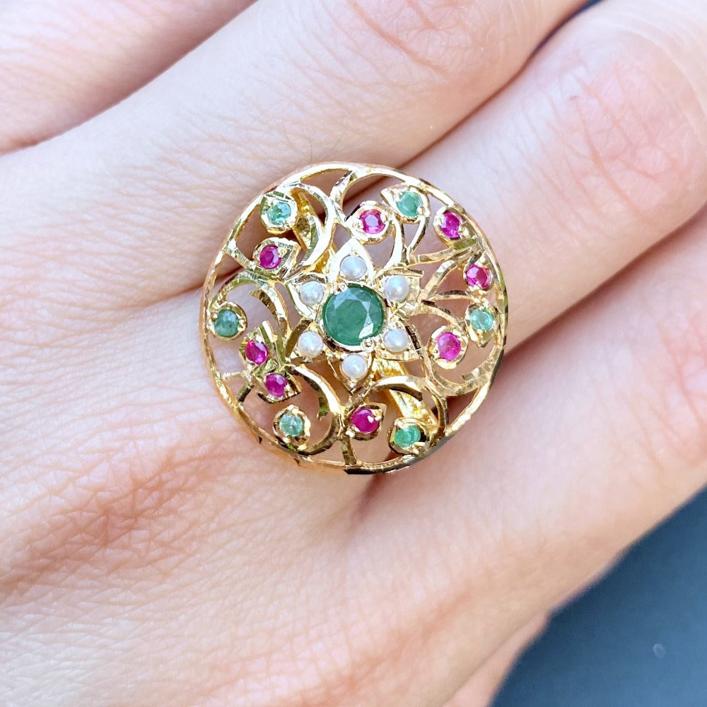 jadau gold ring delhi