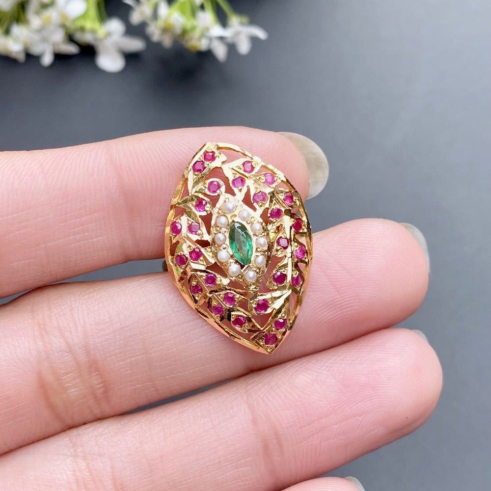 jadau gold ring kashmir