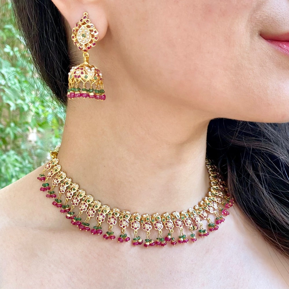 jewellery set on gold