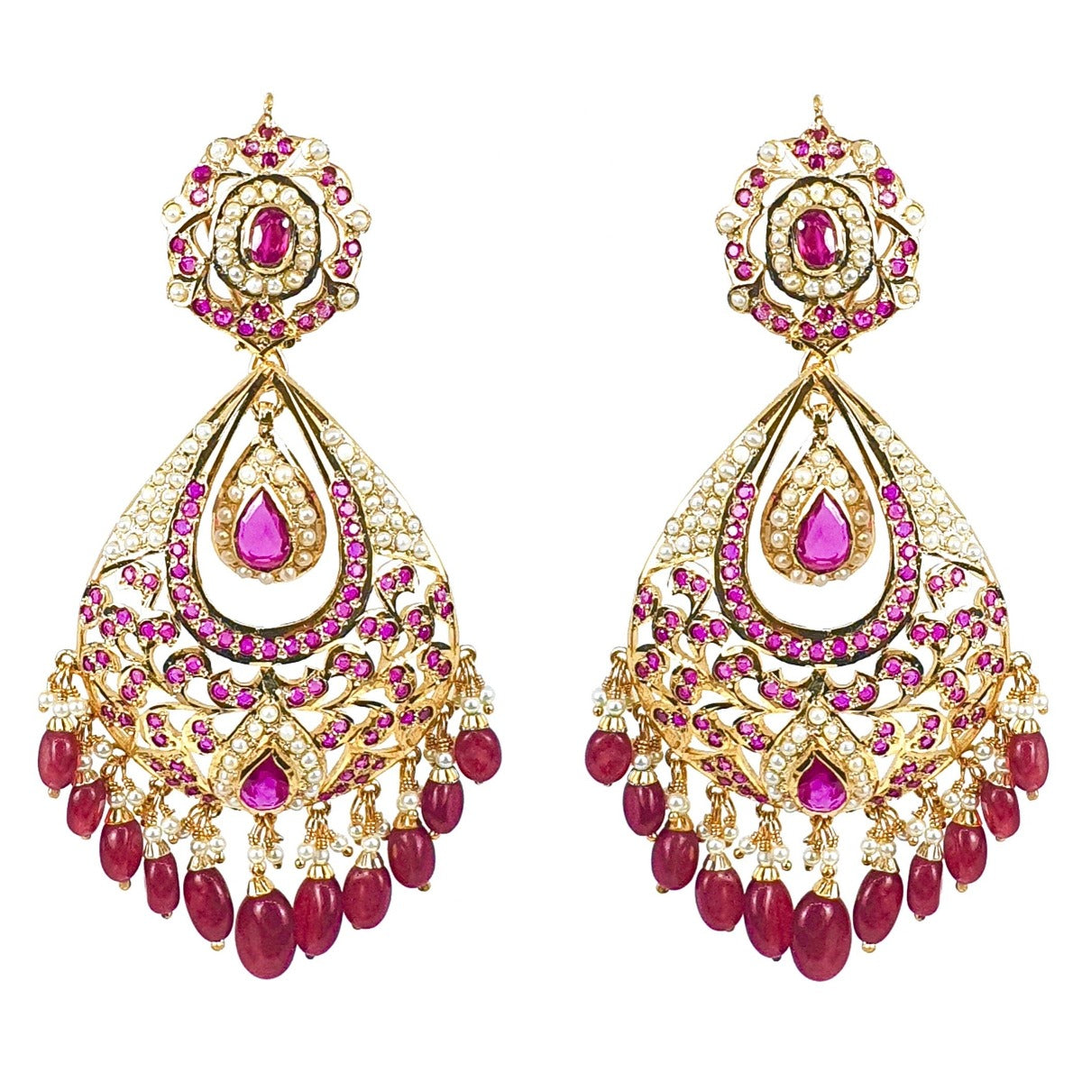 large drop shaped earrings