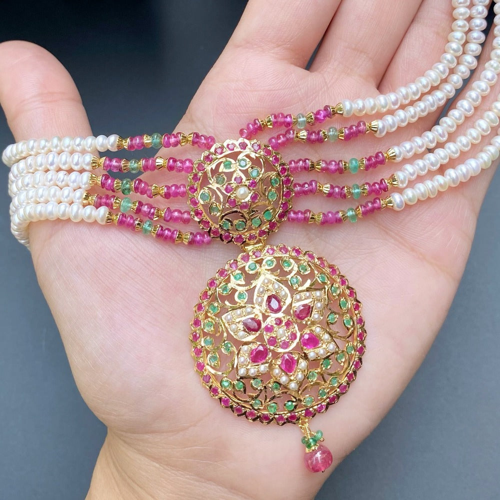 light weight jadau set 22k gold