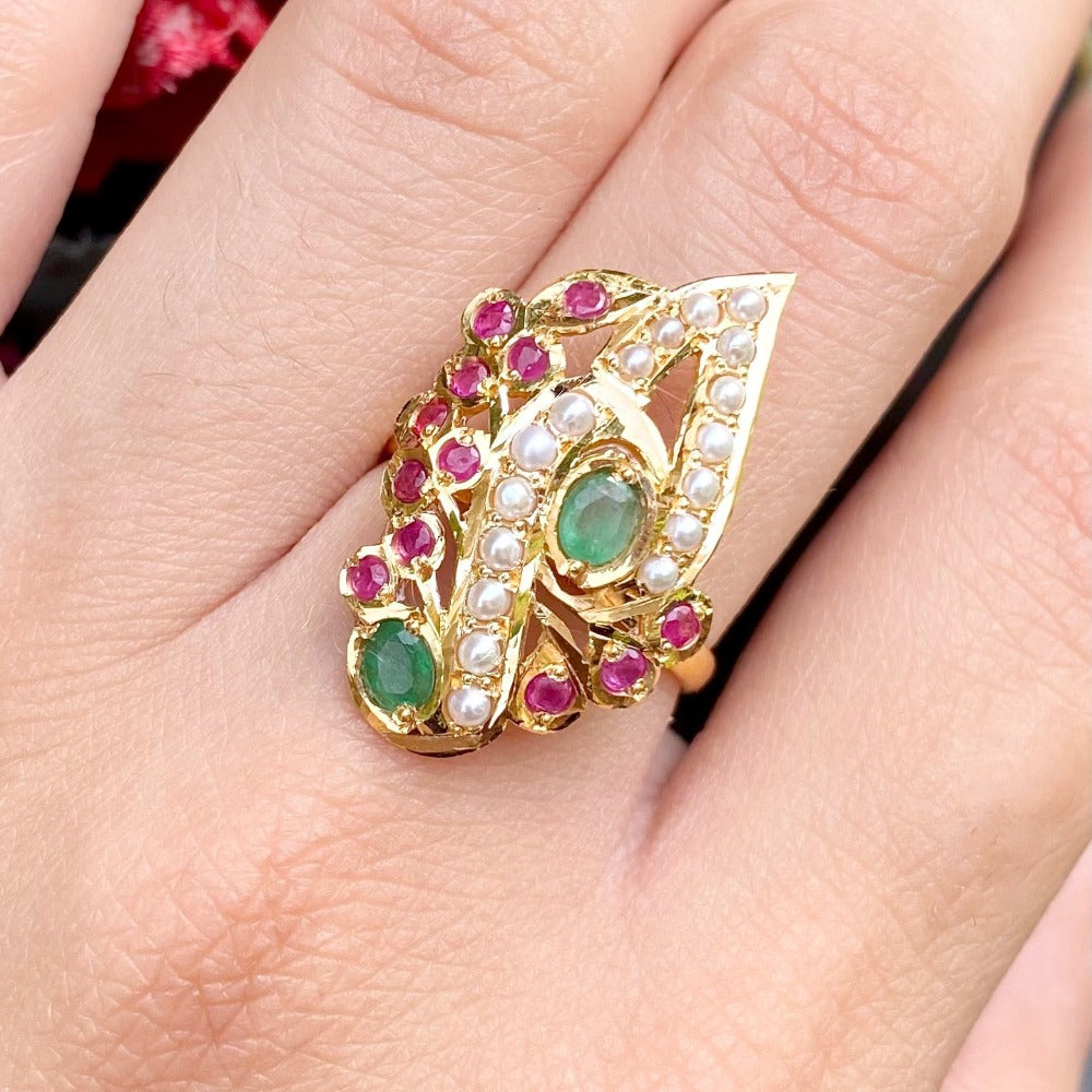 light weight punjabi gold ring