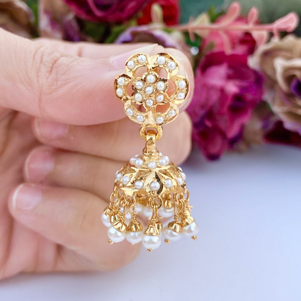 lightweight hyderabadi pearl jhumki