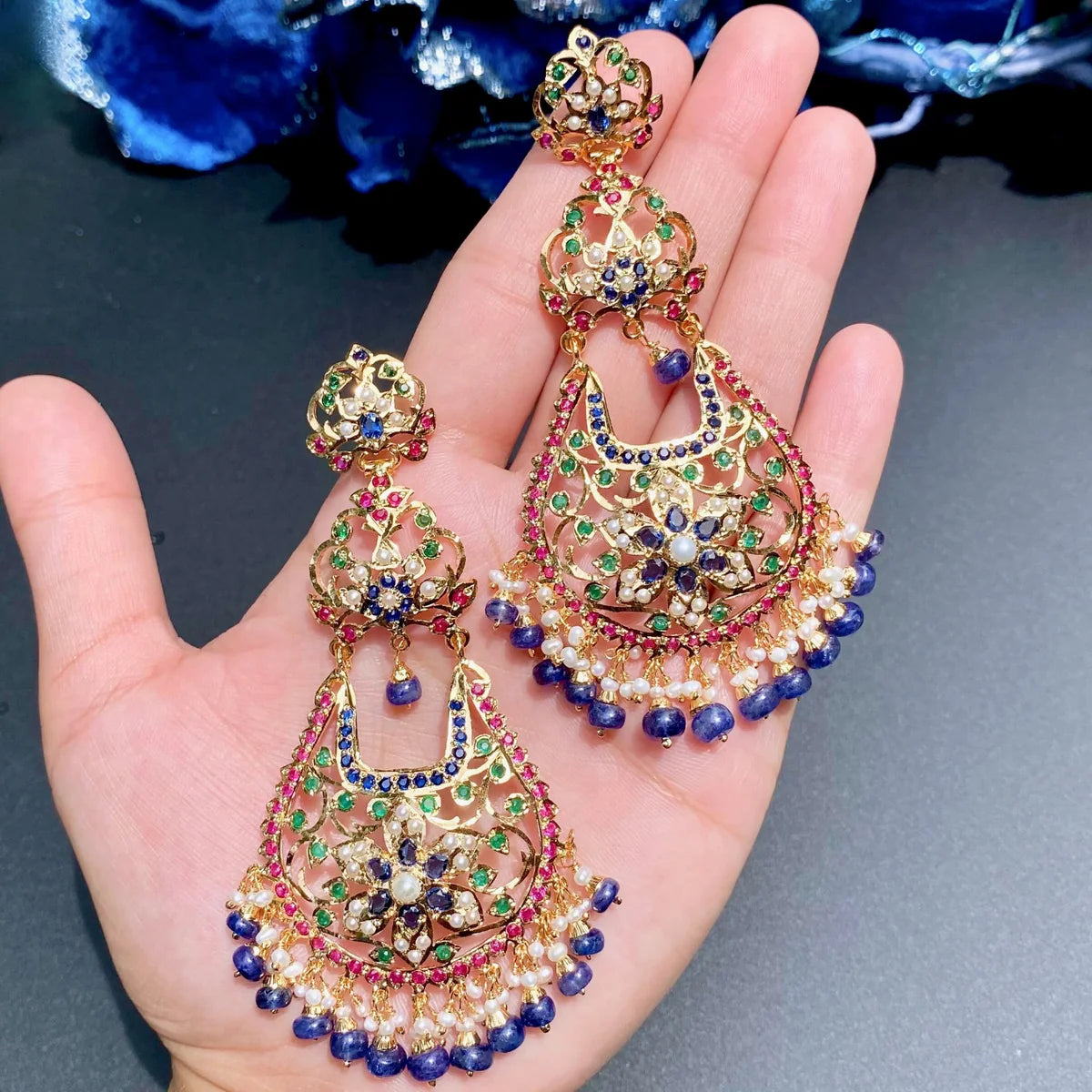 long earrings for destination wedding