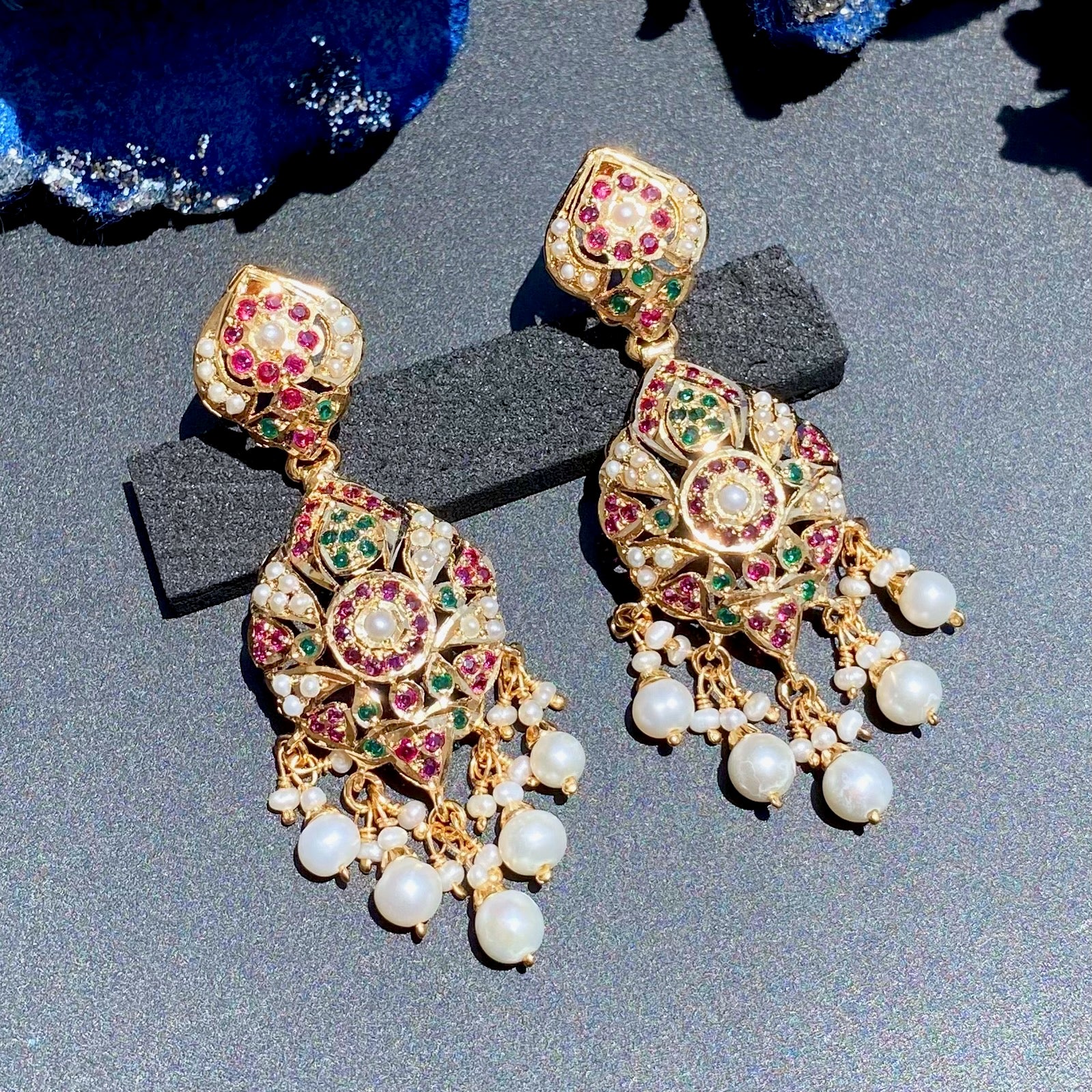 Exquisite Indian Jadau Earrings | Sober and Classy Design For Party Wear