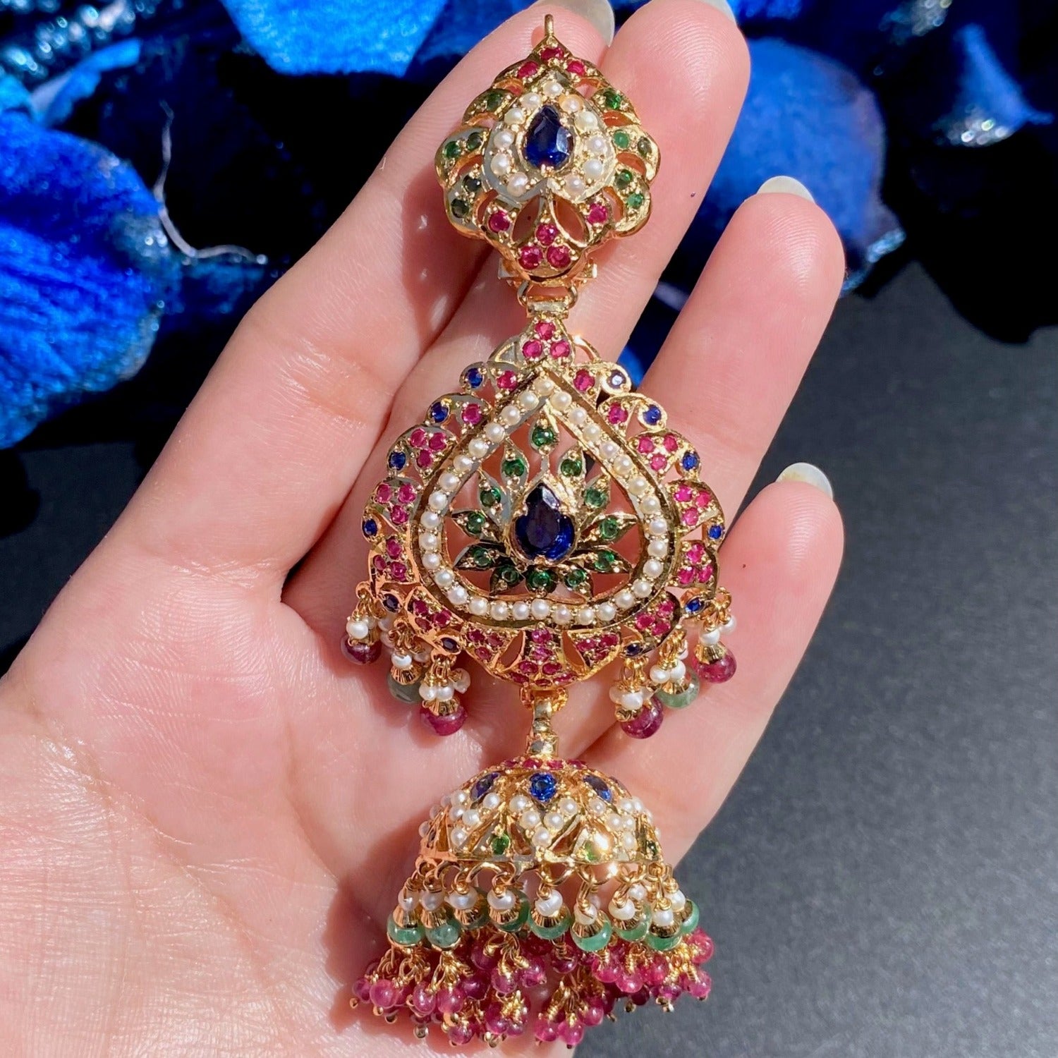 meermankaa's bridal jhumkas for destination wedding