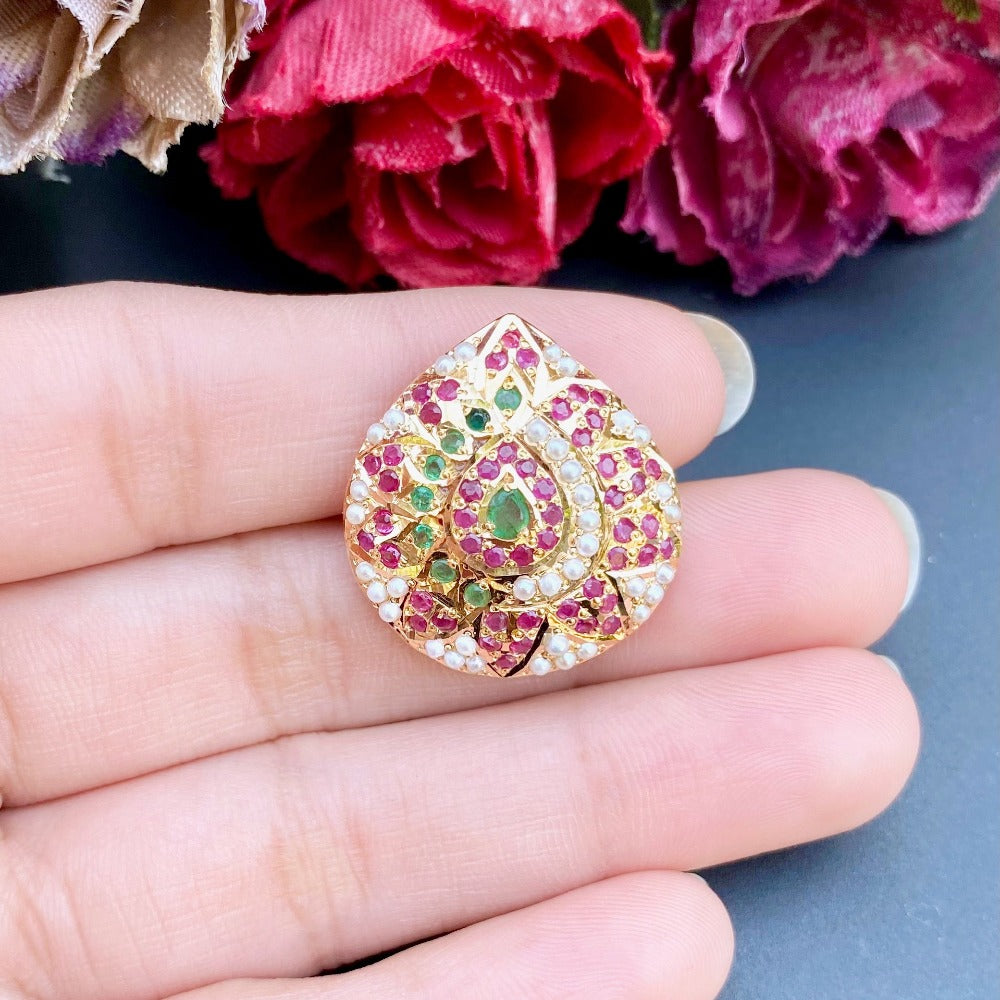 multicolored jadau ring gold