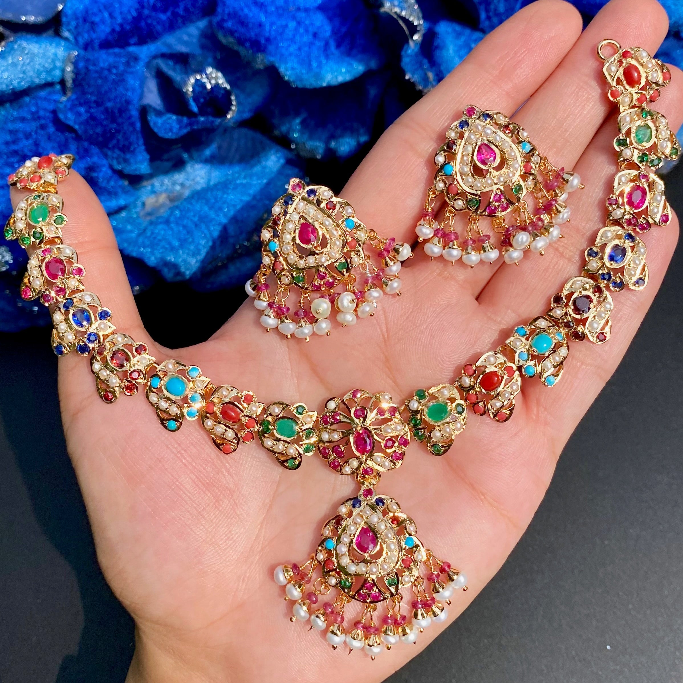 nauratan necklace set