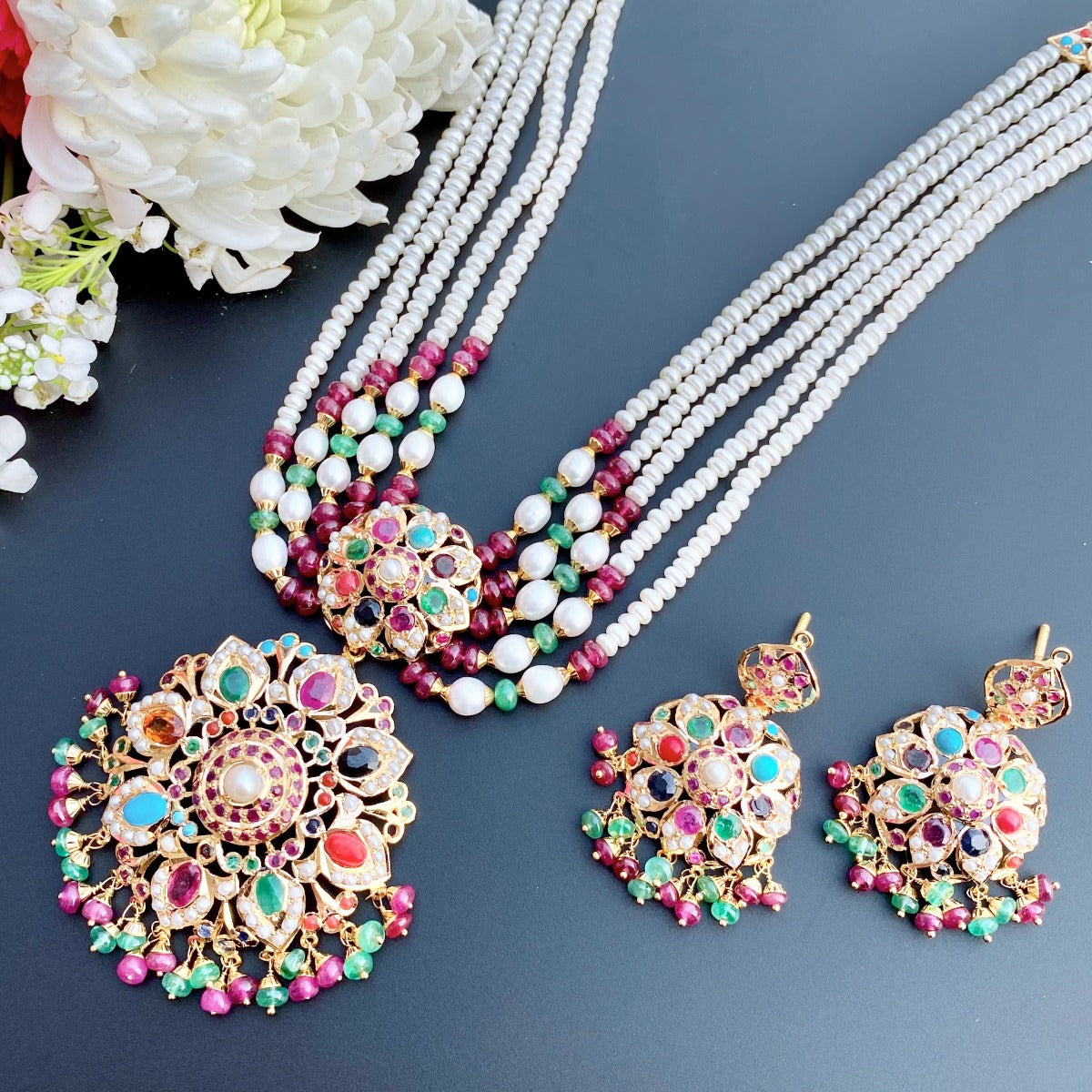 navratan jewelry set gold
