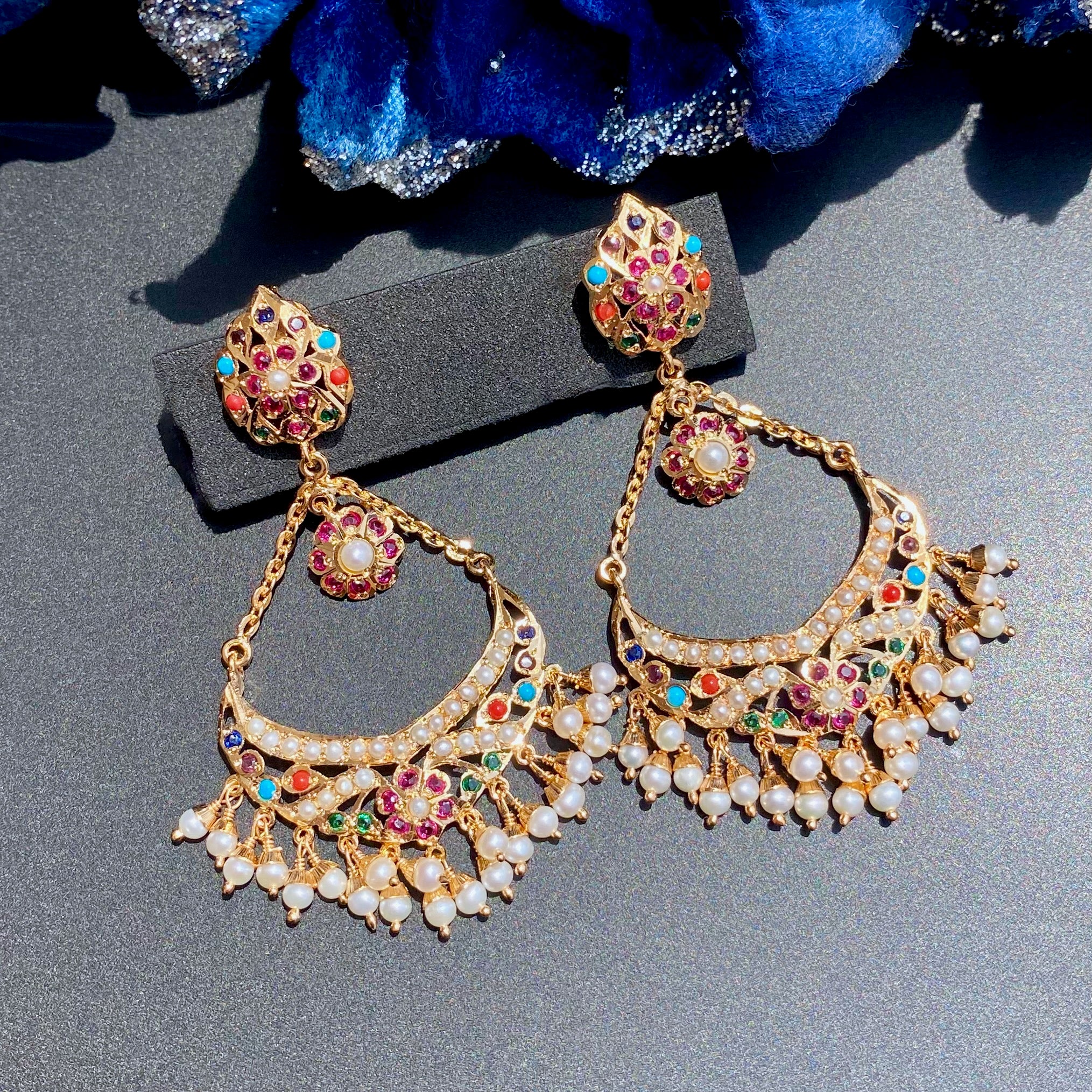 Light Weight Jadau Jhoomer Earrings | Gold Plated on 925 Silver