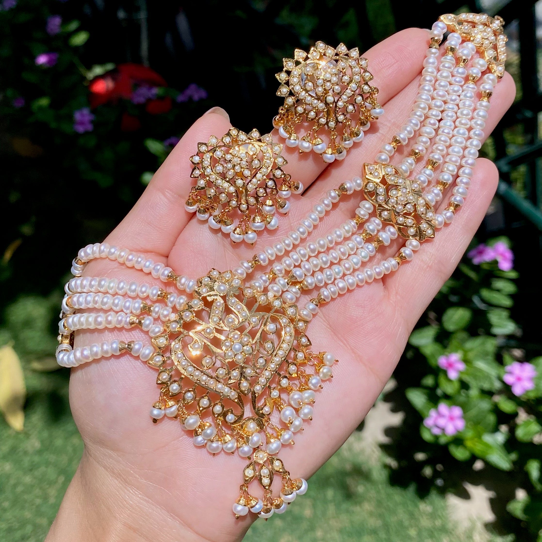 Traditional Pearl Choker | Ethnic Timeless Jadau Jewelry Design NS 412