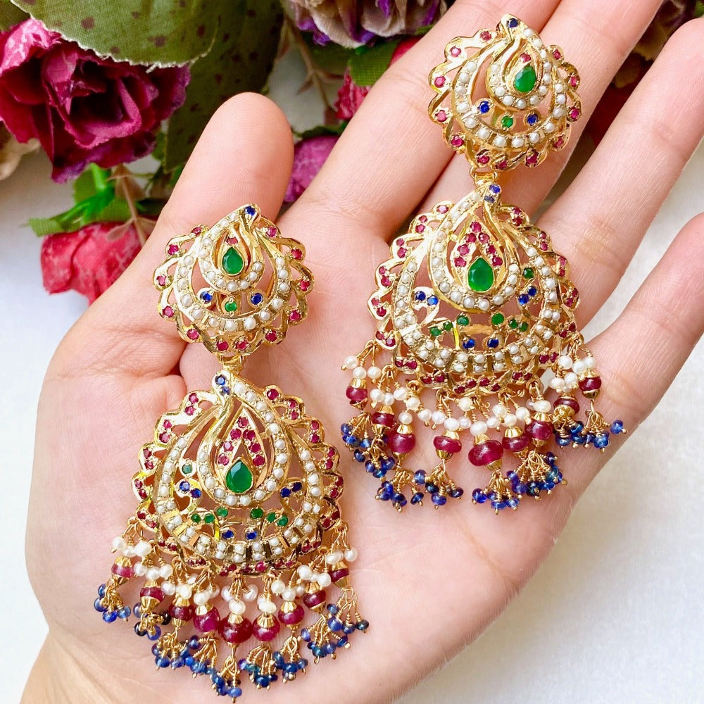 peacock earrings