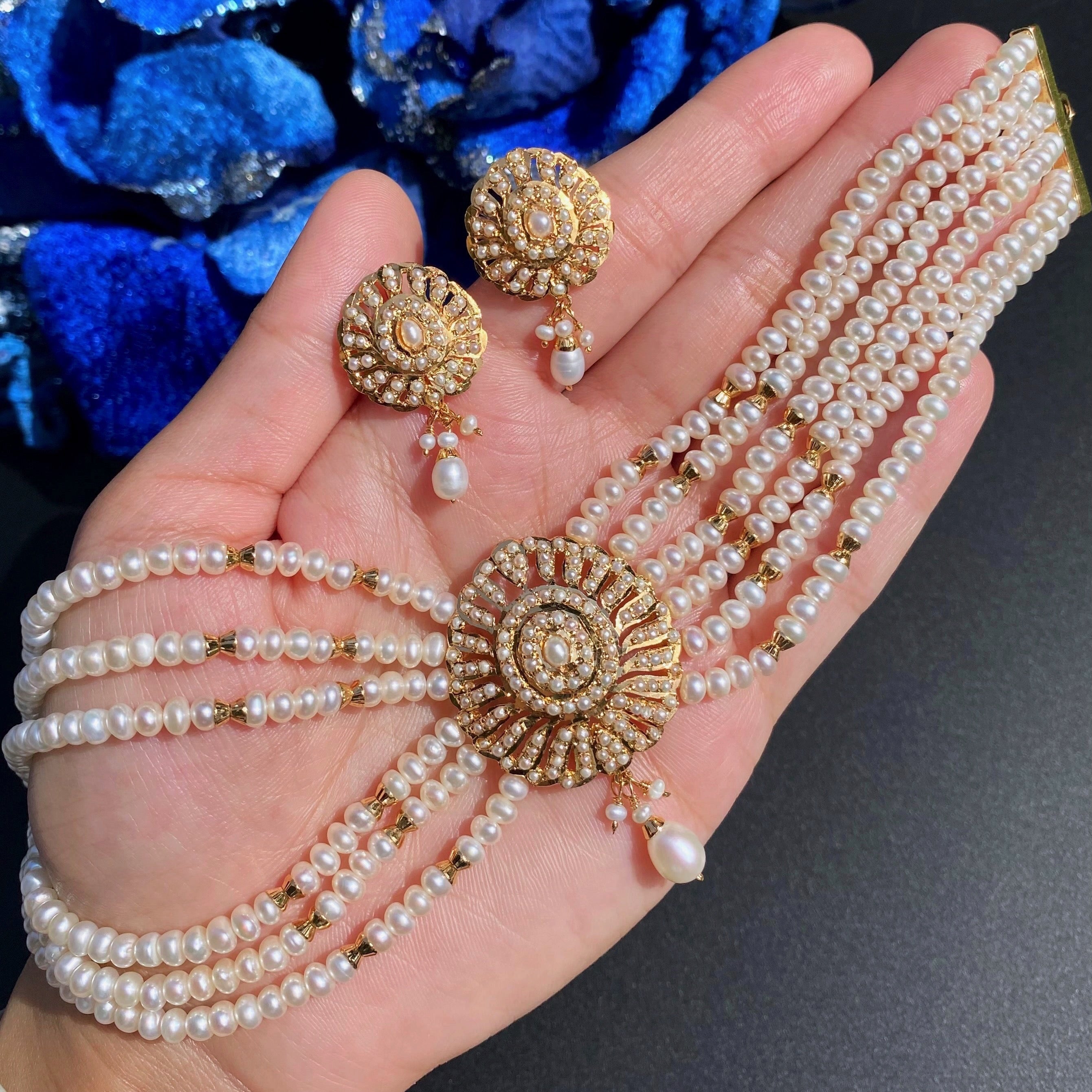 pearl choker set
