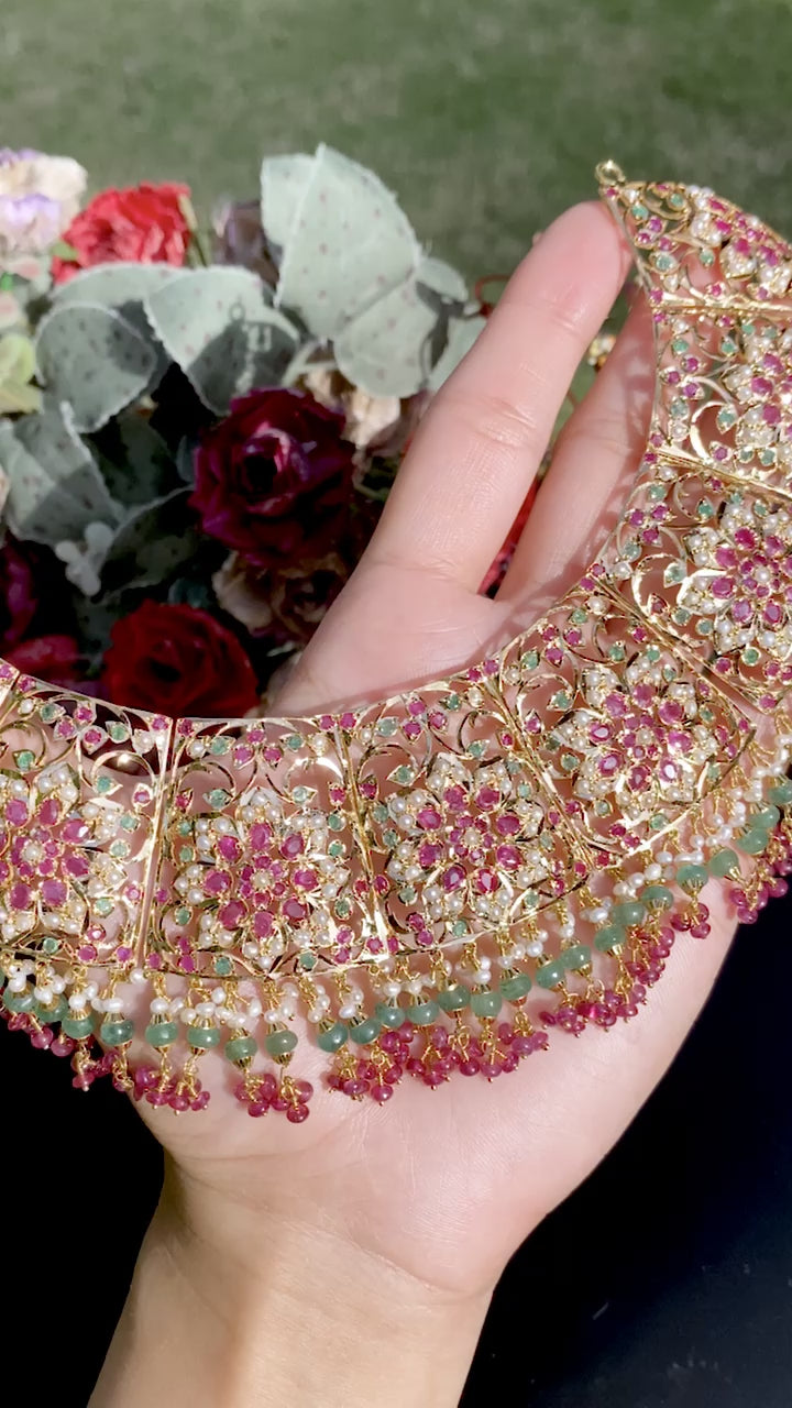 buy bridal necklace sets online in real gold