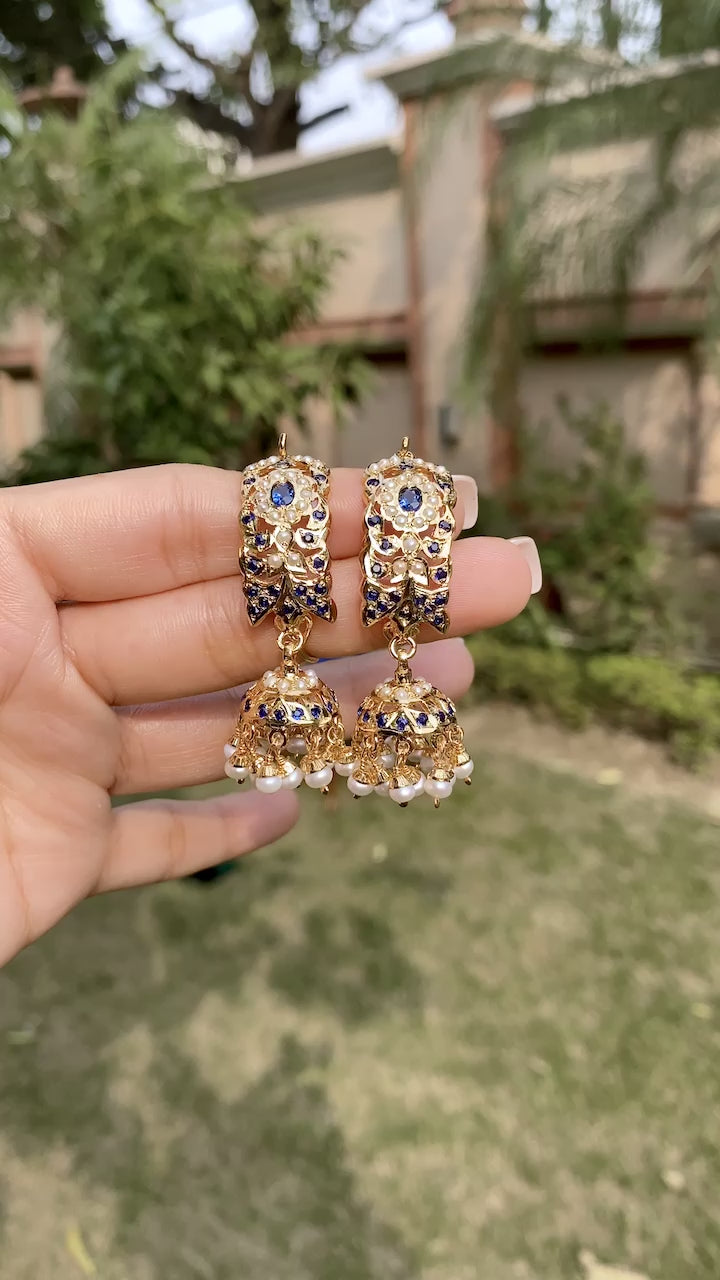 Punjabi Jhumka Earrings | Ethnic Indian Earrings | Dandi Jhumki